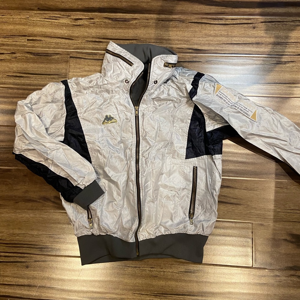 Vintage Reflective Silver Kappa Jacket